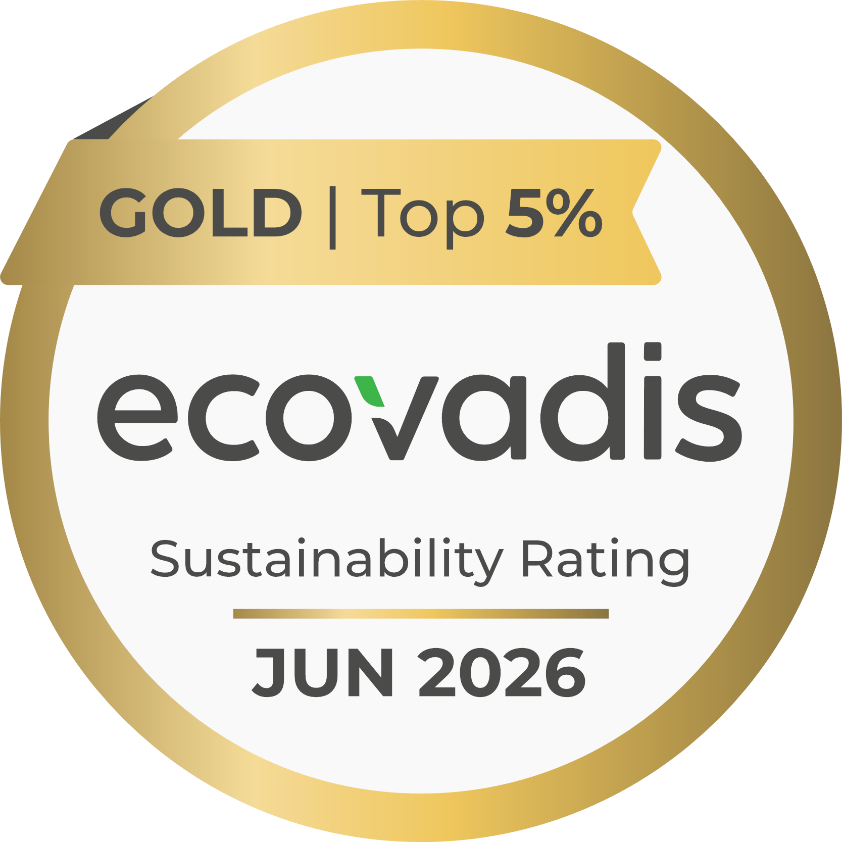 BIOMONTAN - Ecovadis Sustainability Rating June 2026 Gold Top5%