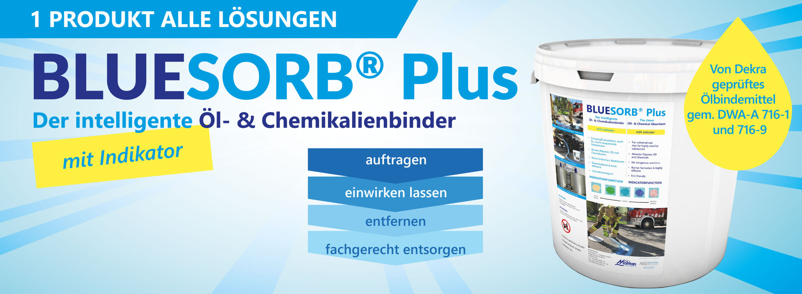BLUESORB® Plus - Der intelligente Öl- und Chemikalienbinder © BIOMONTAN GmbH